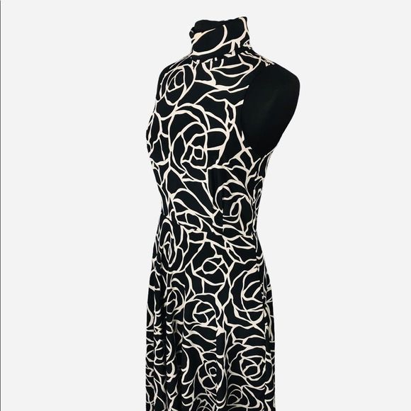 Jody of California Abstract Mock Neck Dress Vintage Boho Hippie 70's 80's Floral - Picture 7 of 11